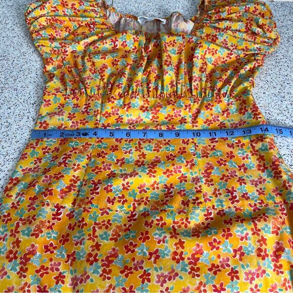 Caroline Constas Calla Mini Dress Floral Off The Shoulder Women’s M - Picture 8 of 9